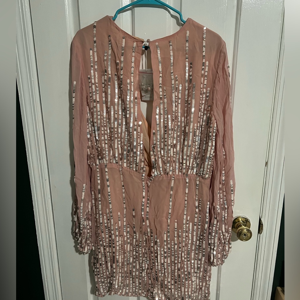Brand New Lovers And Friends Pink Sparkly Dress